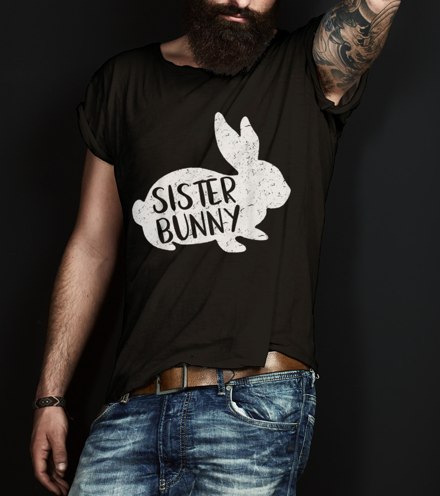Sister Bunny Cute Matching Family Easter Rabbit T-Shirt