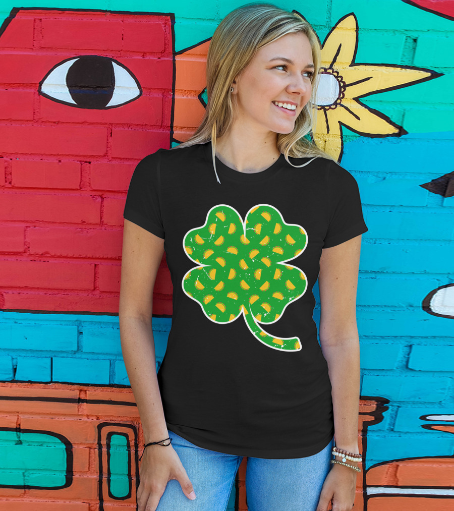 Taco Lover St Patricks Day Clover Saint Paddys Shamrock Tacos T-Shirt