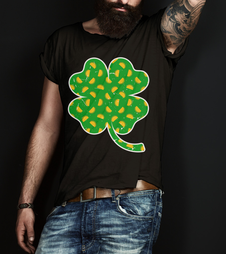 Taco Lover St Patricks Day Clover Saint Paddys Shamrock Tacos T-Shirt