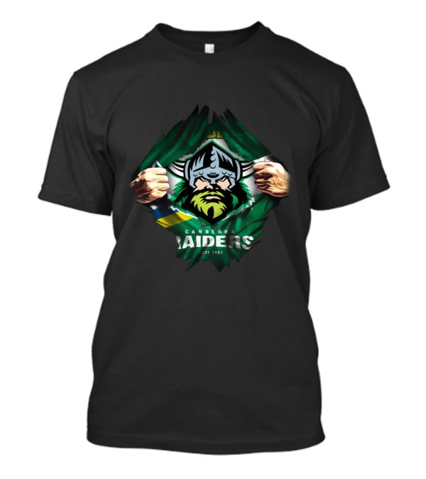 Canberra Raiders Viking Warrior Fan Pride Est 1981 T-Shirt