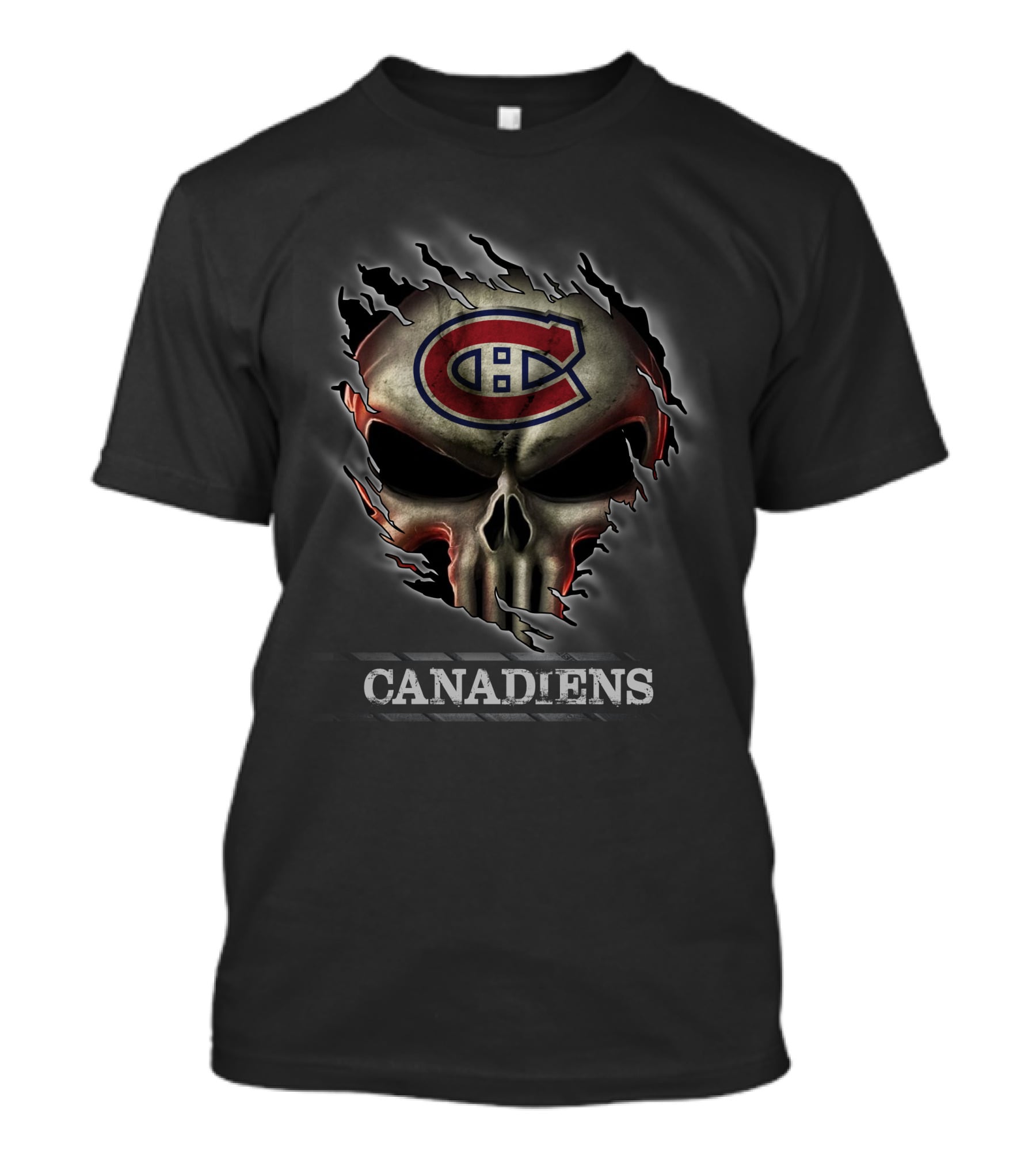 Skull Canadiens Montreal Hockey T-Shirt