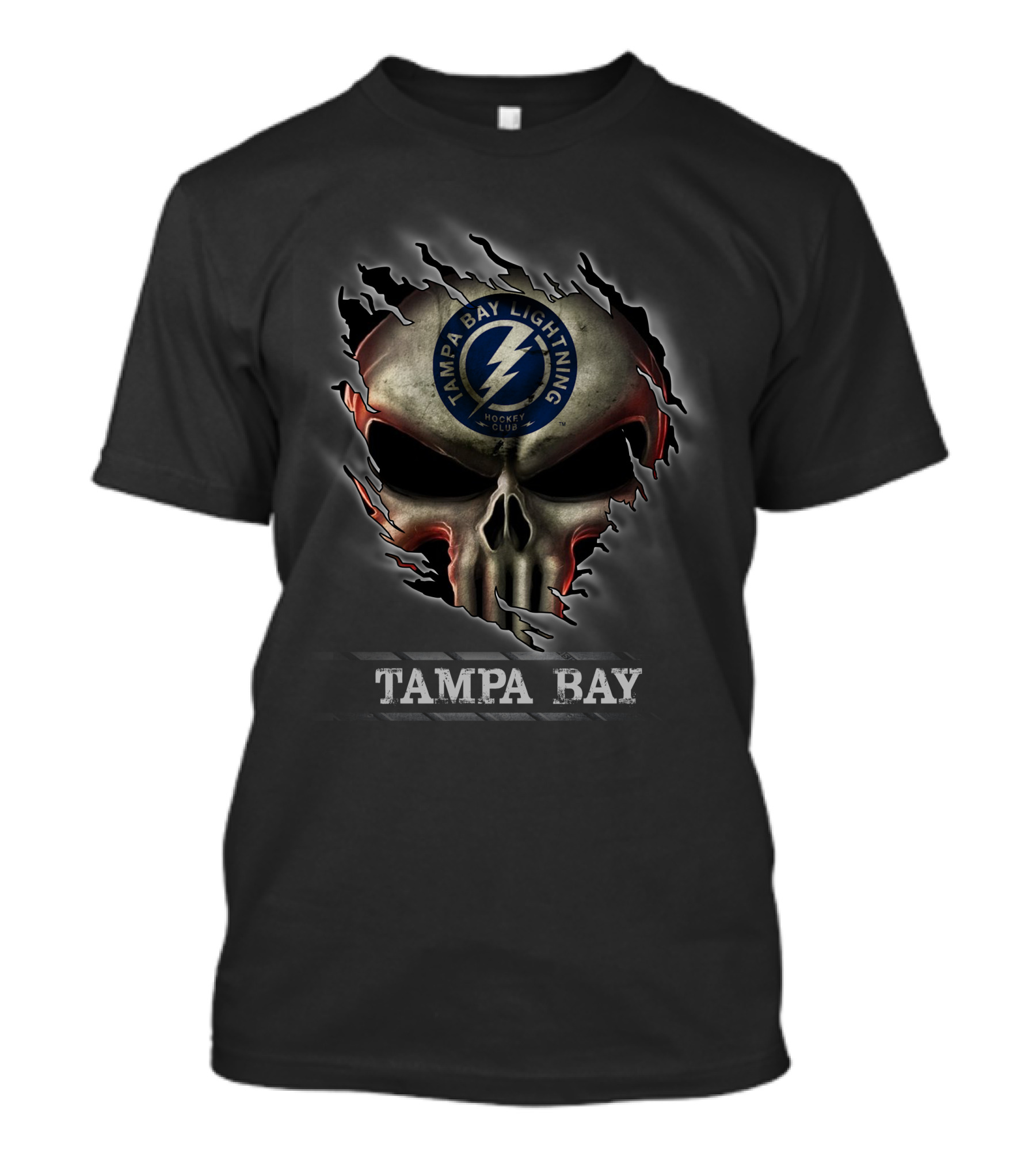 Tampa Bay Lightning Skull T-Shirt