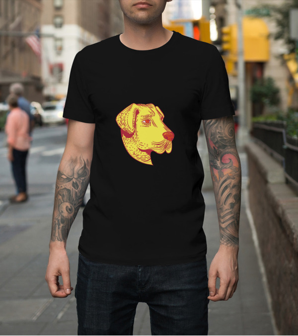 Shirt: Anatolian Shepherd Dog Head Colorful Etching Design in Yellow and Red T-Shirt Anatolian Shepherd Dog Head Colorful Etching Design in Yellow and Red T-Shirt
