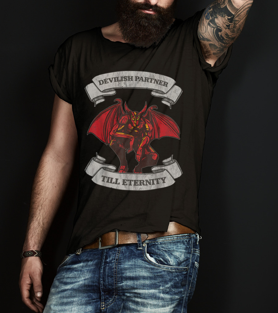 Devilish Partner Till Eternity Demon Couple T-Shirt