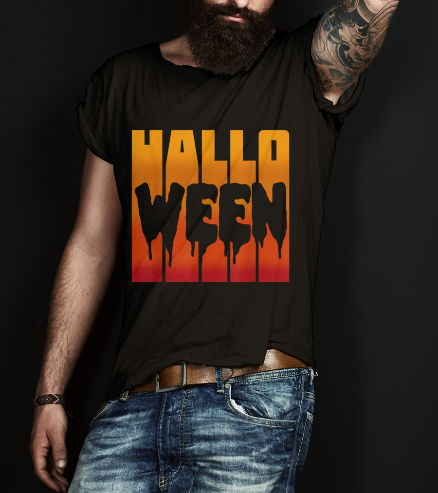 Halloween Dripping Text T-Shirt