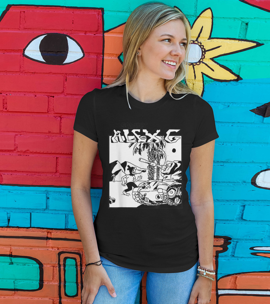 Sandy Alex G Cartoon Tank Forest Scene T-Shirt