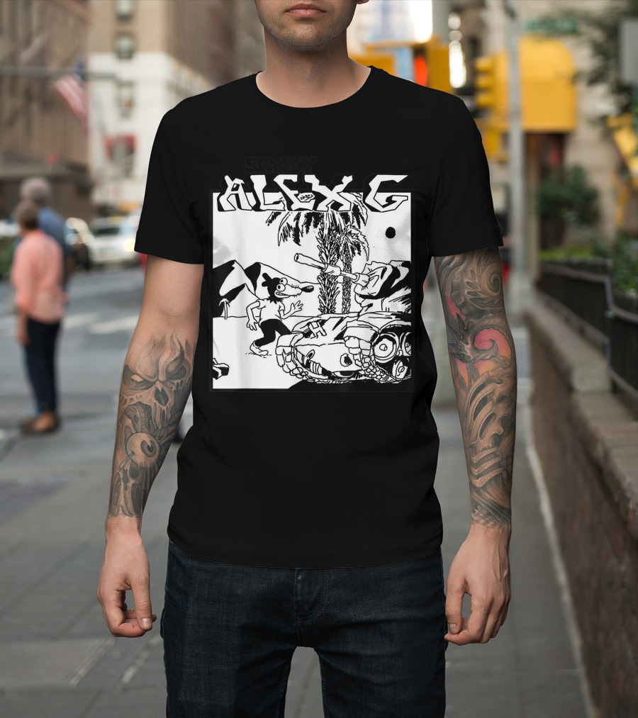 Sandy Alex G Cartoon Tank Forest Scene T-Shirt