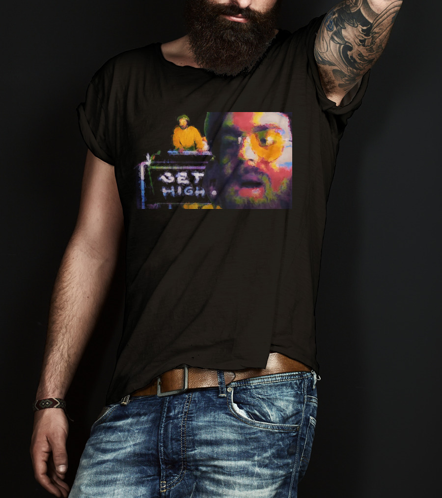 Get High Colorful Portrait And DJ Booth T-Shirt