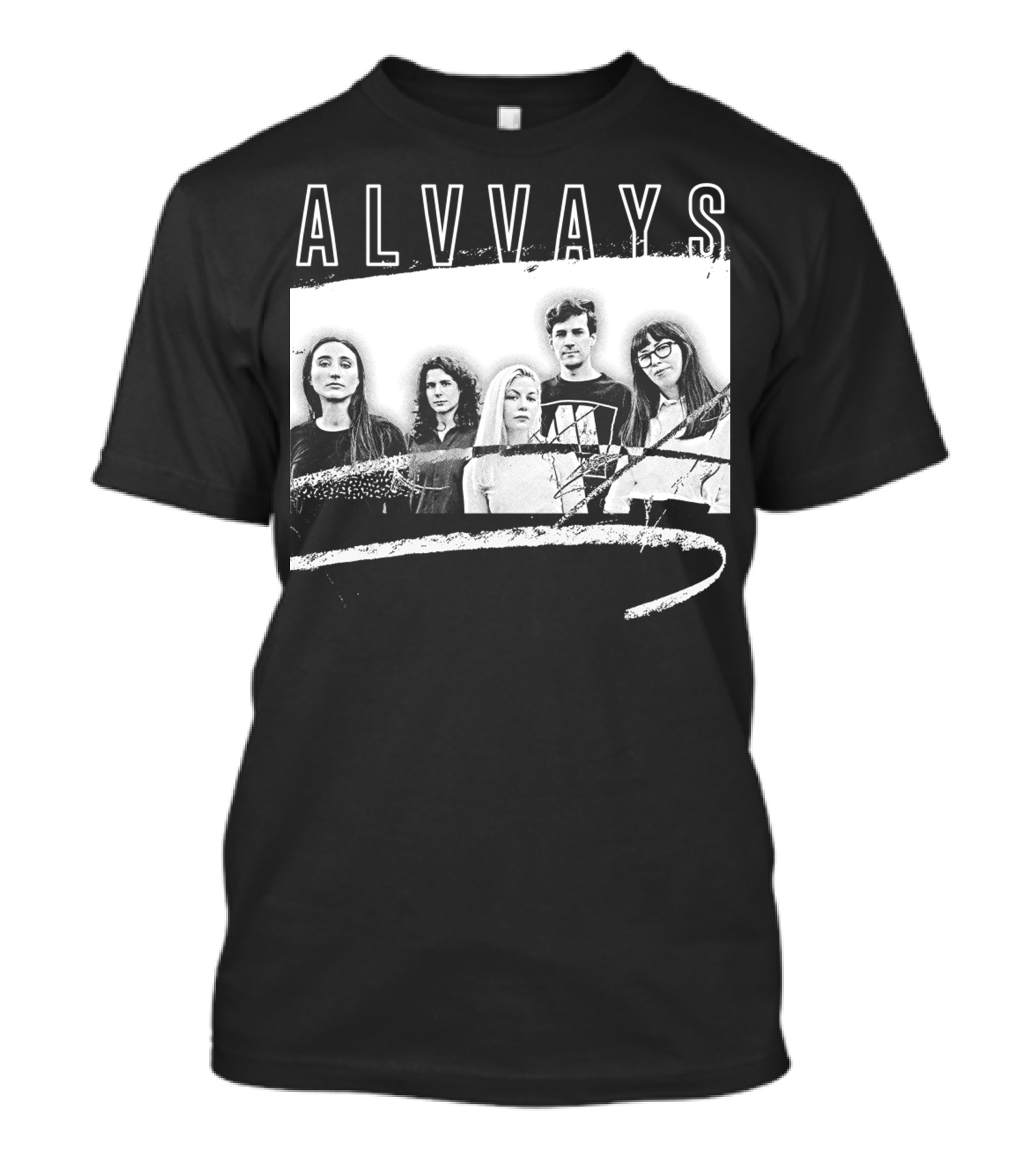 ALVVAYS Black And White Band T-Shirt