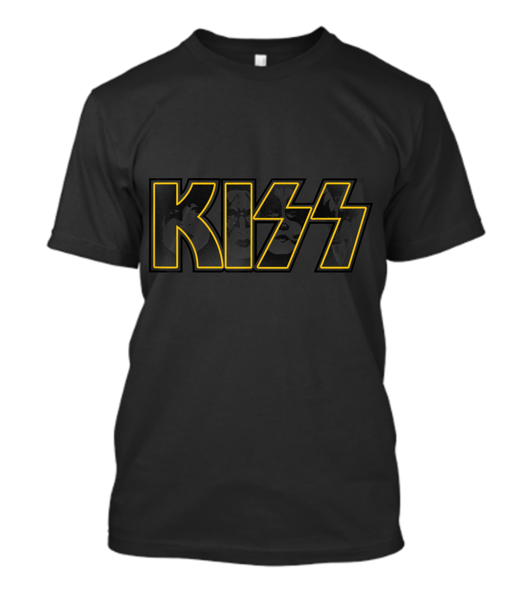KISS Reason To Live Band Logo Black And Yellow T-Shirt