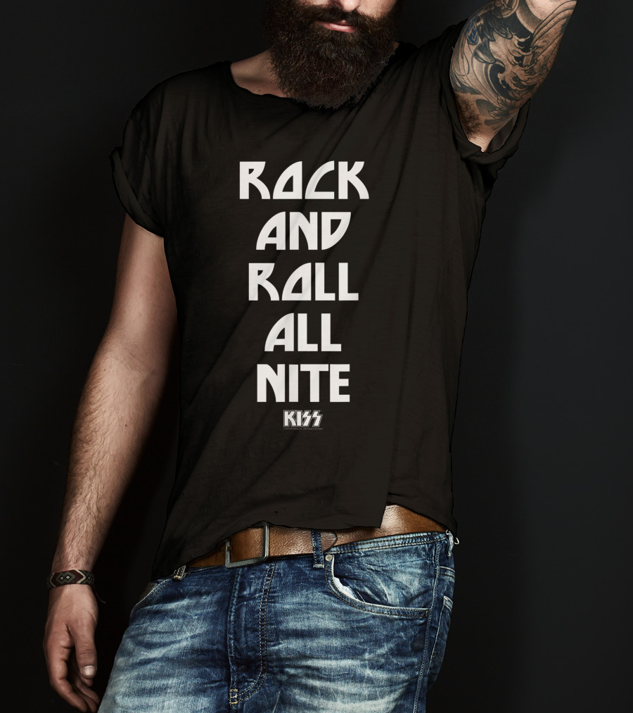 KISS Rock And Roll All Nite Lyrics T-Shirt