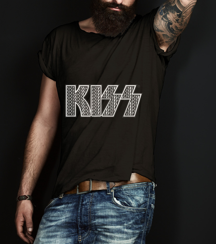 KISS Static Logo Iconic Bold Pattern T-Shirt