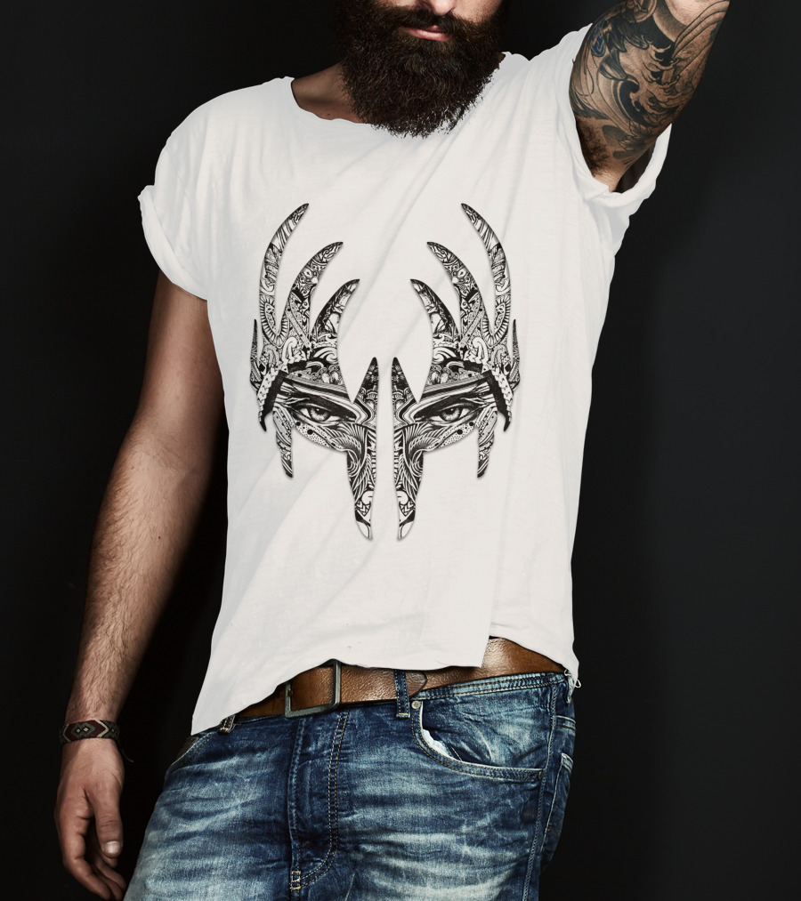 KISS Tribal Demon Mask Face T-Shirt