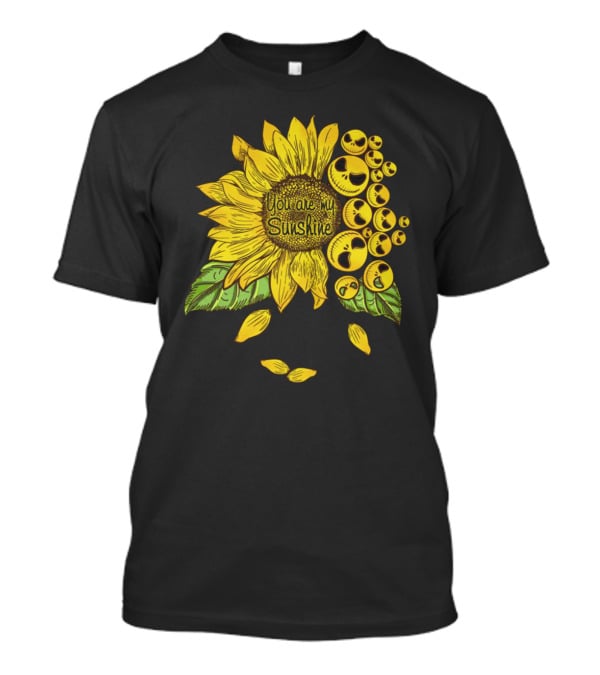 Nightmare Before Christmas You Are My Sunshine Sunflower Icons T-Shirt