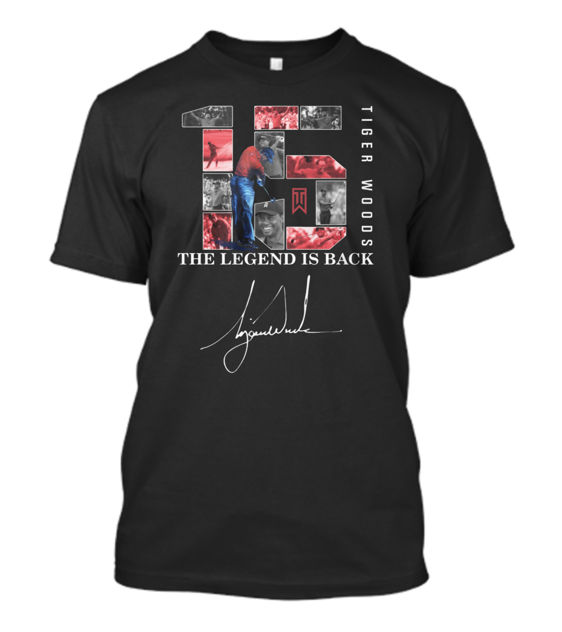 Tiger Woods The Legend Is Back 15 Signature T-Shirt