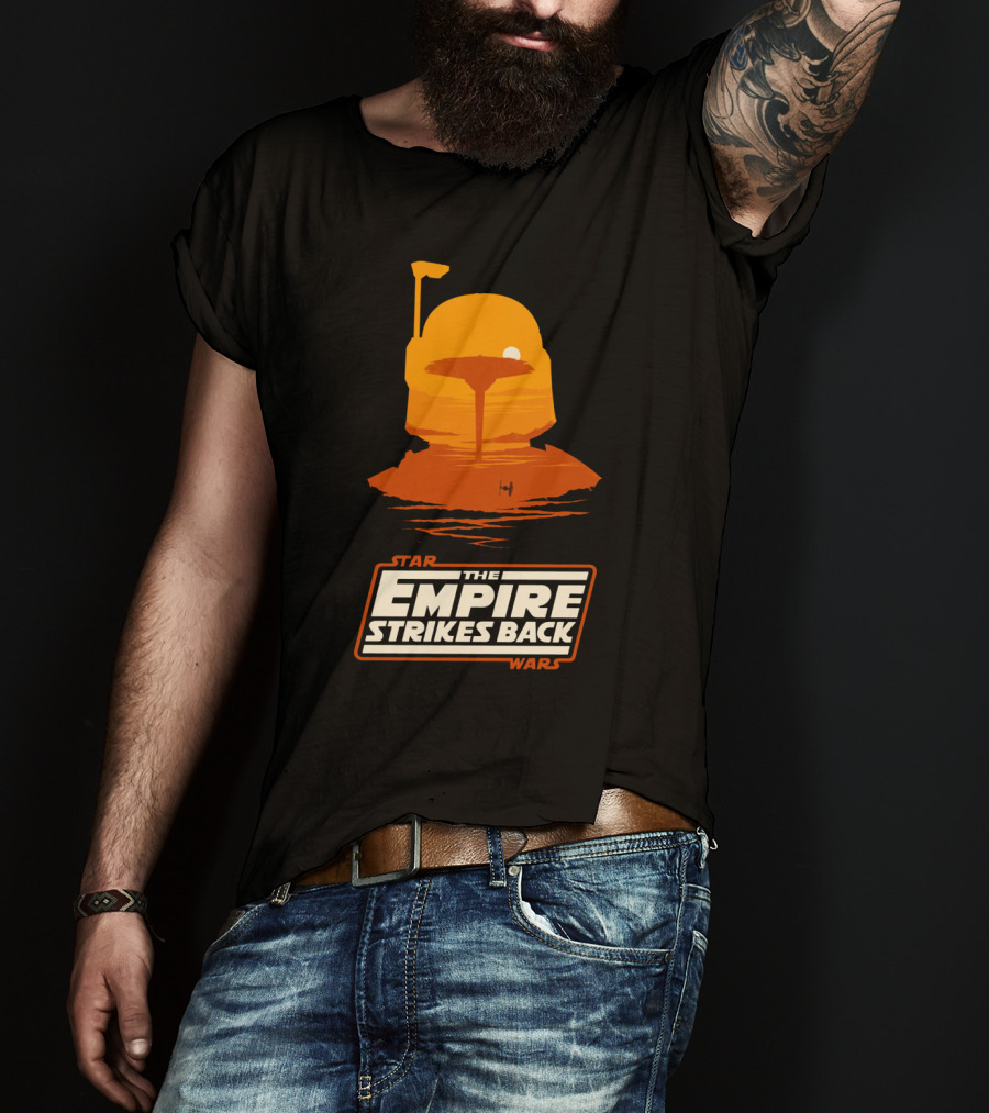 Star Wars Empire Strikes Back Boba Fett Cloud City Silhouette Scene T-Shirt