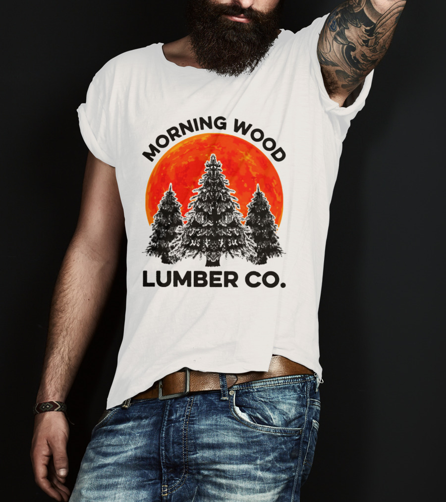 Morning Wood Lumber Co Sunlit Forest Scene T-Shirt