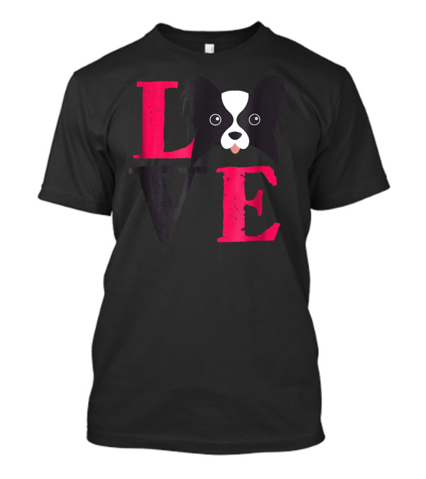 Love Papillion Pup Face T-Shirt