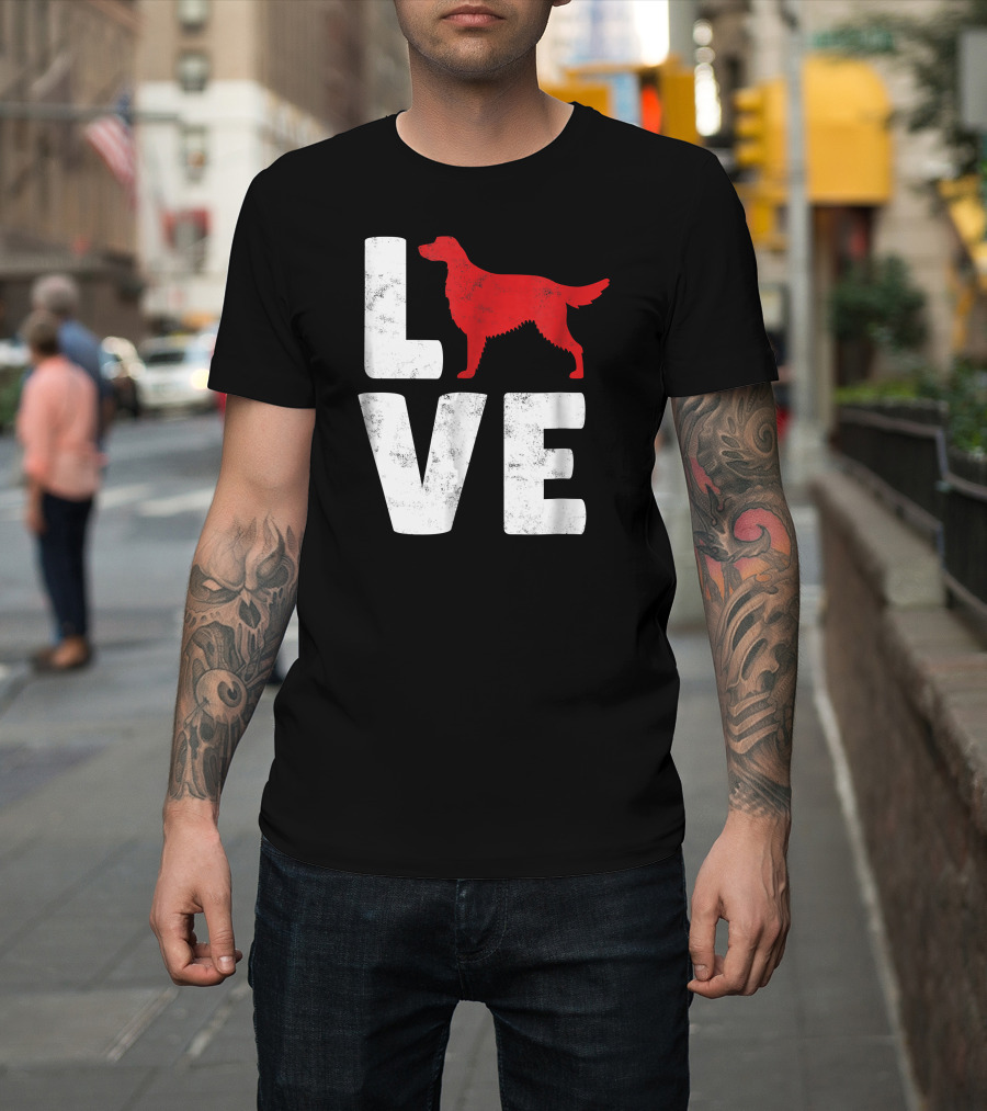 LOVE Irish Setter Dog Red T-Shirt