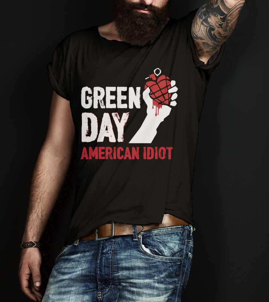 Green Day American Idiot Heart Grenade T-Shirt