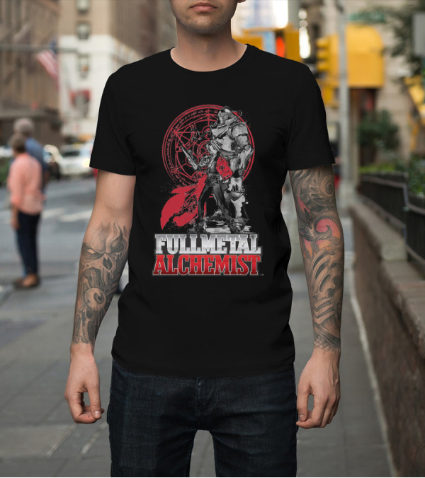 Shirt: Fullmetal Alchemist Circle Symbol Armor Duo T-Shirt Fullmetal Alchemist Circle Symbol Armor Duo T-Shirt