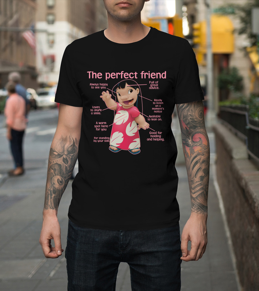 The Perfect Friend Always Happy Full of Great Advice Ready to Listen A Warm Spot For You Good for Holding and Helping T-Shirt