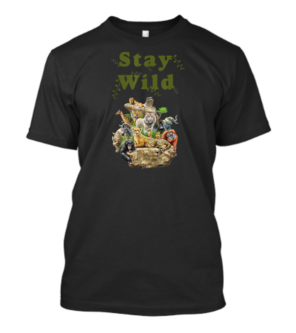 Stay Wild African Animal Jungle Safari Wildlife Collection T-Shirt