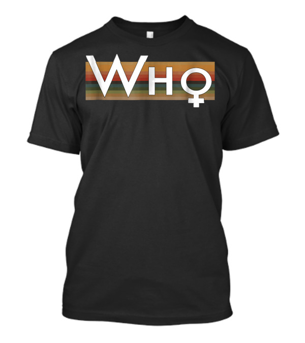 Who 13th Doctor Female Symbol Retro Stripes T-Shirt
