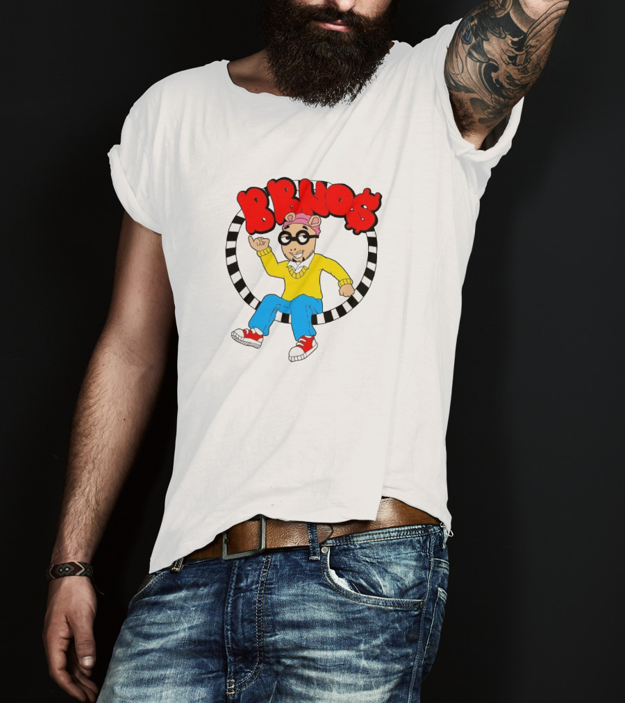 BBNO$ Arthur Style Character With Red Sneakers And Yellow T-Shirt