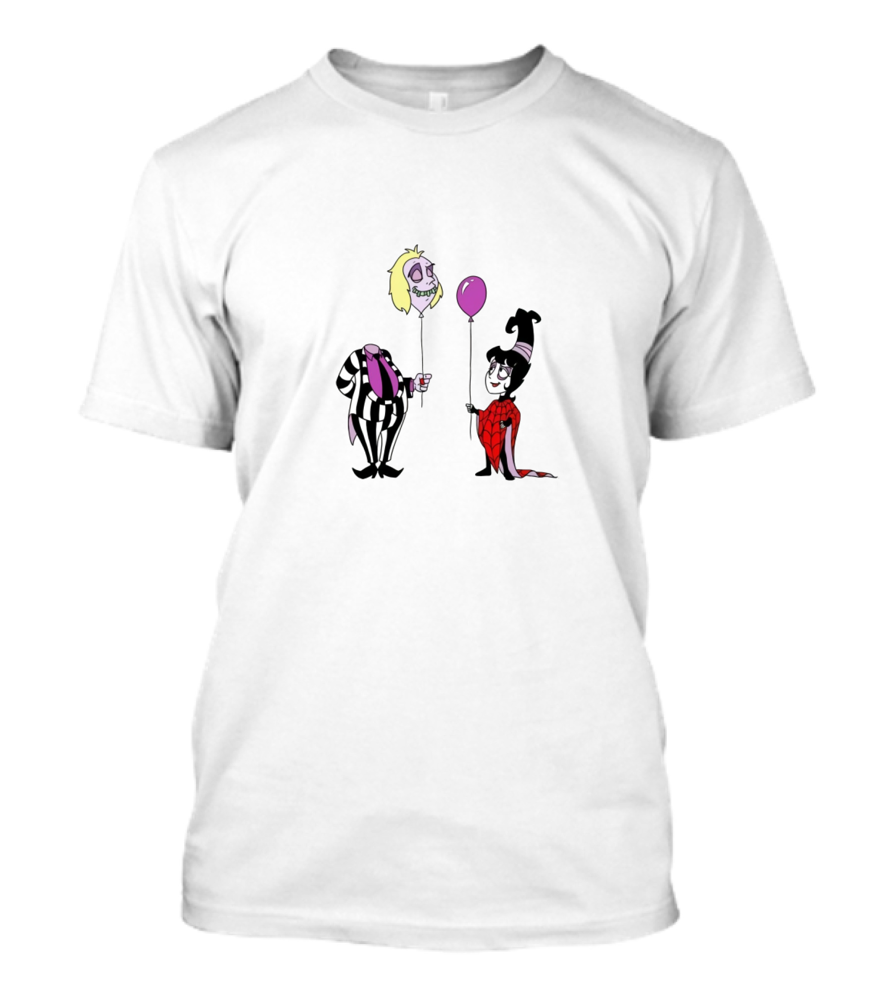 Beetlejuice Cartoon Duo With Balloons T-Shirt