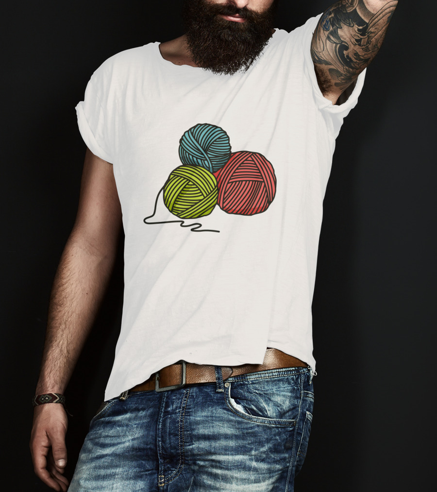 Yarn Balls Blue Green Red T-Shirt