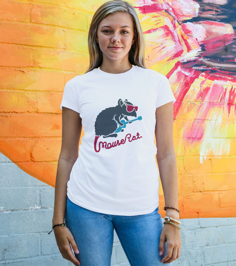 Mouse Rat Sunglasses Guitar T-Shirt