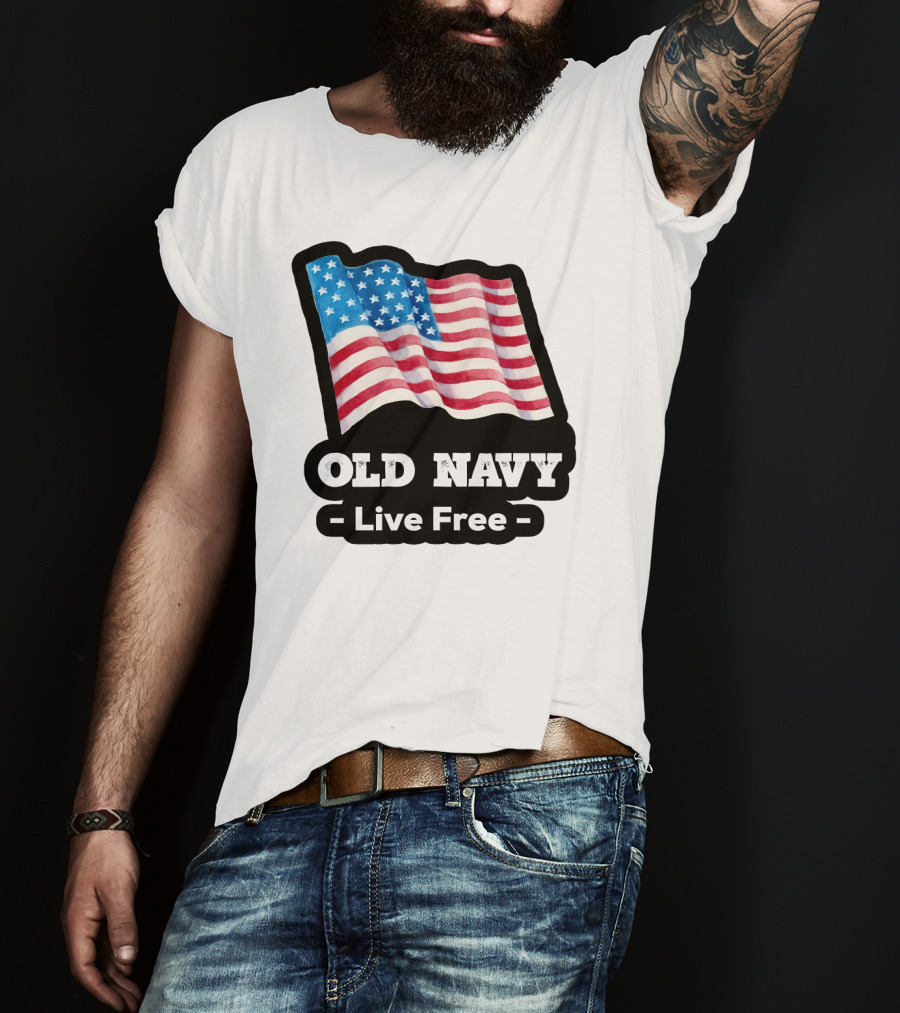 Old Navy Live Free American Flag T-Shirt