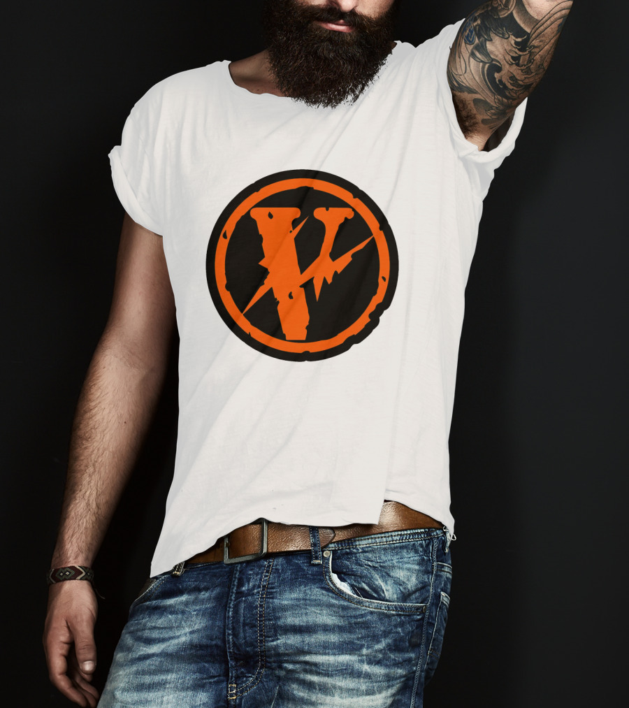 Vlone Iconic V In Orange Circle T-Shirt
