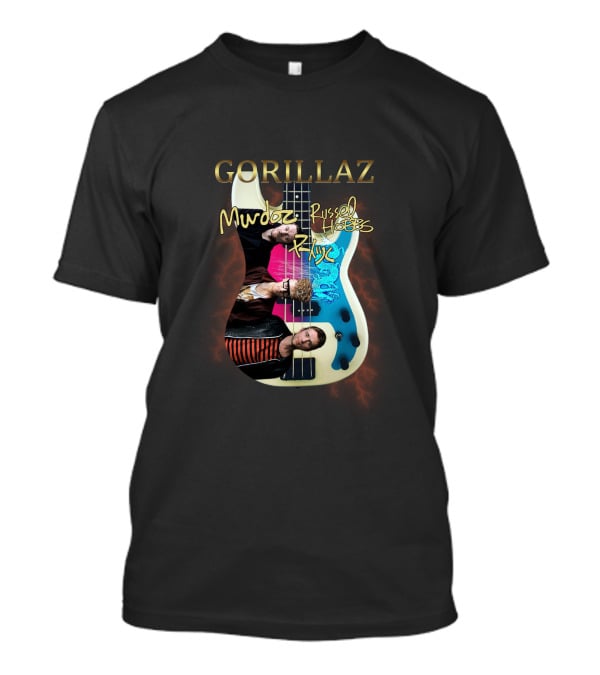 GORILLAZ Murdoc Russel Hobbs Rhys Guitar T-Shirt