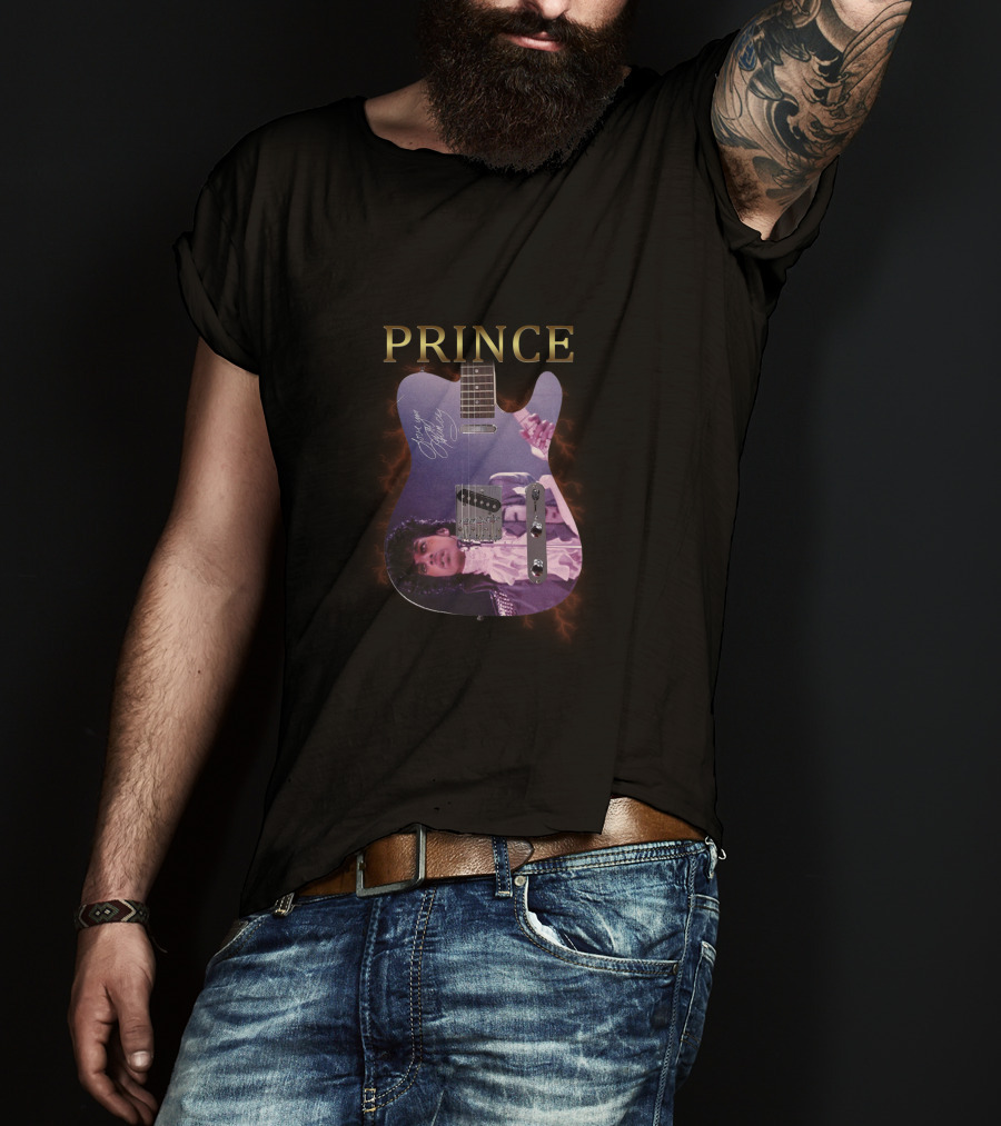 Prince Signature Guitar With Iconic Image T-Shirt