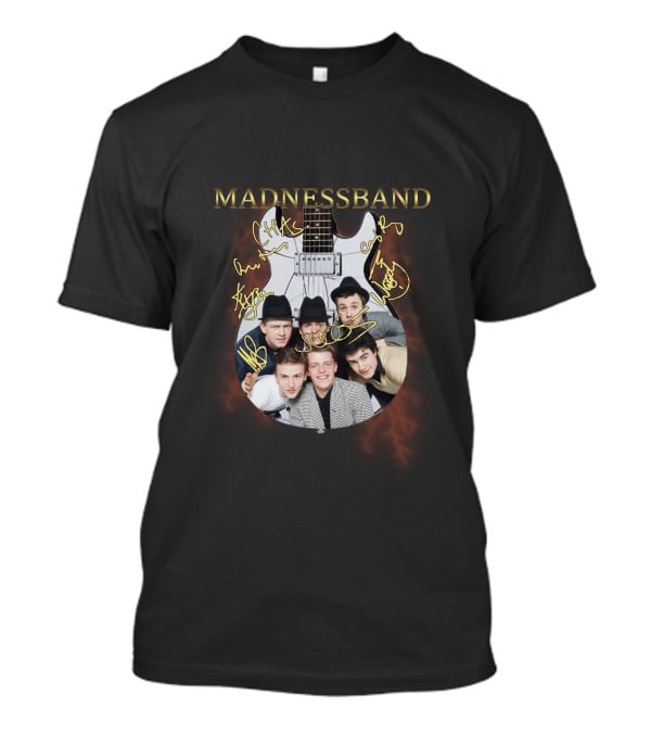 MADNESSBAND Guitar Signature Collage With Band Members T-Shirt