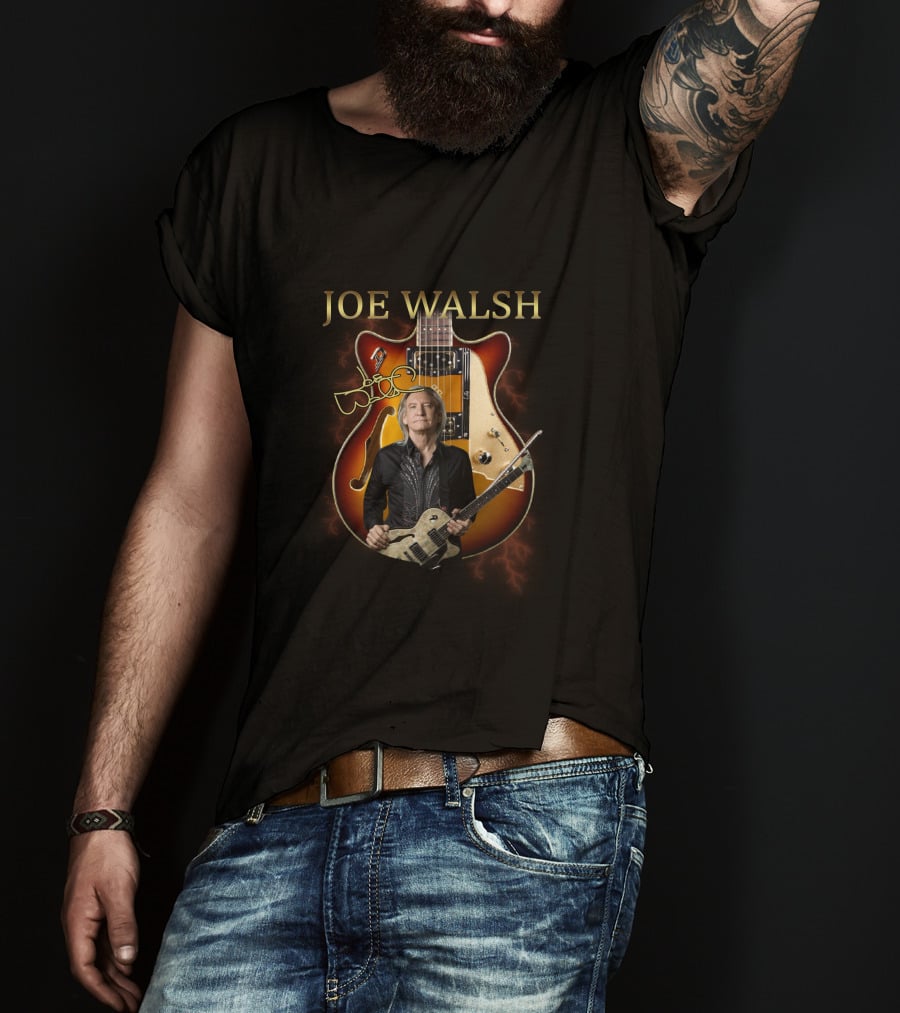 JOE WALSH Signature Guitar Art Rock Legend T-Shirt