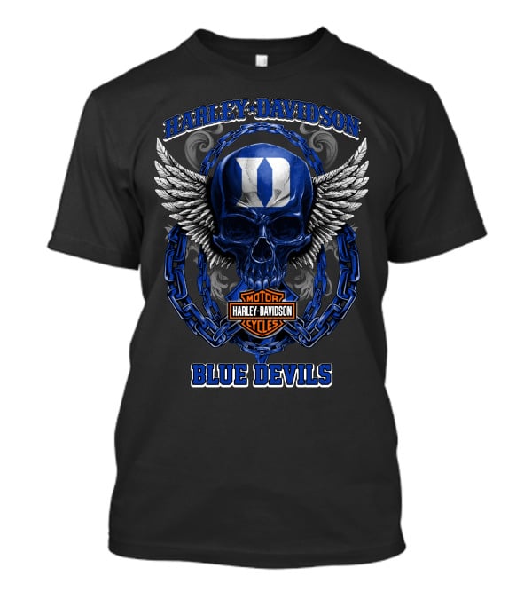 Harley Davidson Blue Devils Motor Cycles T-Shirt