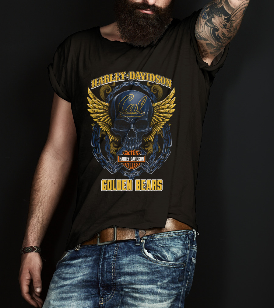 Harley Davidson Cal Motor Cycles Golden Bears T-Shirt