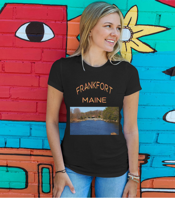 FRANKFORT MAINE Scenic River Landscape T-Shirt