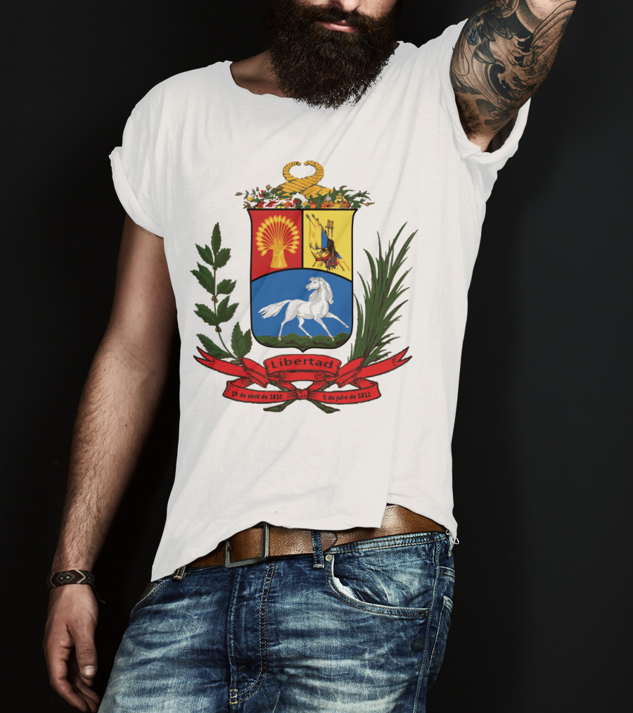 ESCUDO ANTIGUO DE VENEZUELA LIBERTAD 19 DE ABRIL DE 1810 5 DE JULIO DE 1811 T-Shirt
