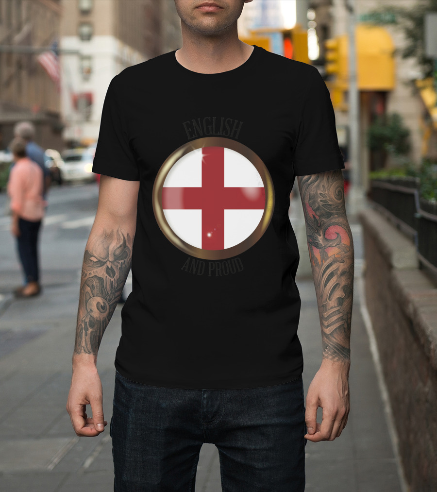 English Proud St George Cross Emblem T-Shirt