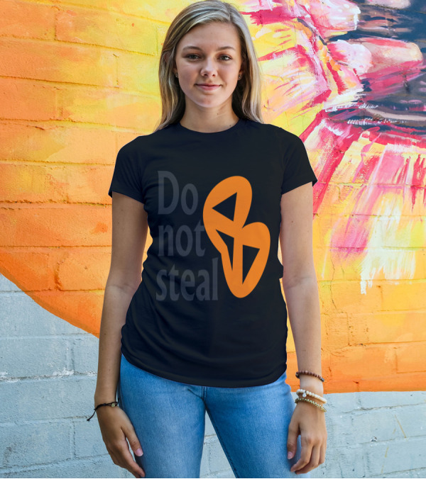 Do Not Steal Pumpkin Face With Abstract Jack-o'-Lantern T-Shirt