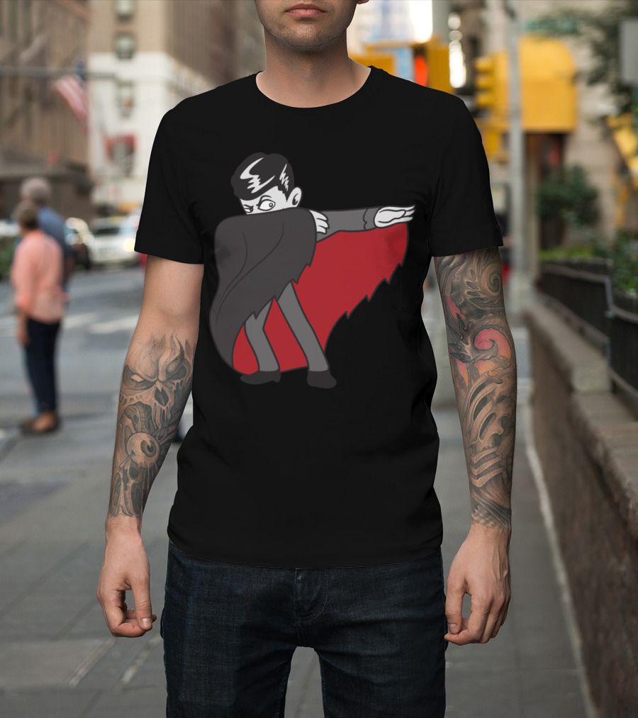 Dabbing Dab Dance Halloween Vampire Dracula Cape T-Shirt