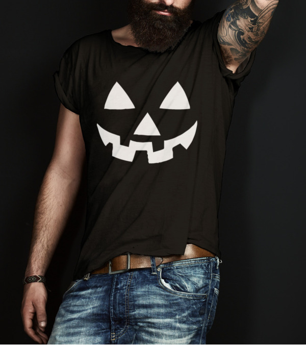 Halloween Pumpkin Face Scary Jack O' Lantern T-Shirt