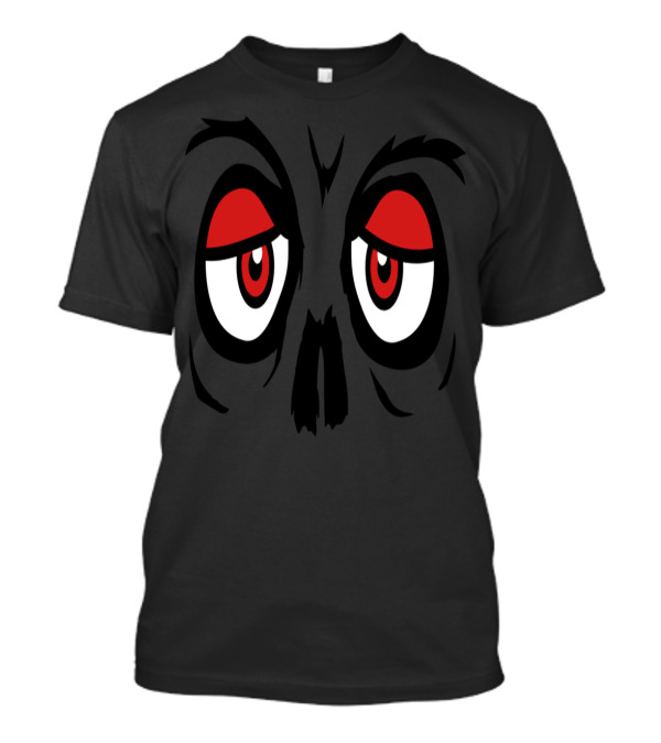 Sad Monster Eyes Skeleton Horror Halloween T-Shirt