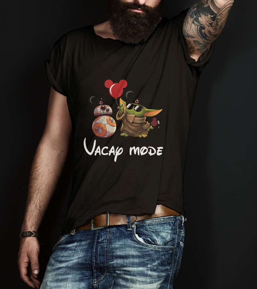 BB 8 X Baby Yoda Vacay Mode T-Shirt