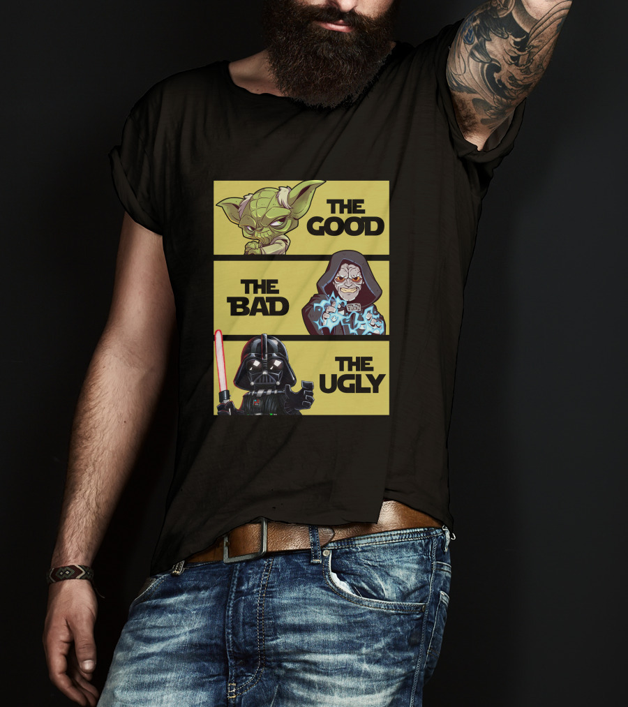 The Good The Bad The Ugly Star Wars Yoda Emperor Palpatine Darth Vader T-Shirt