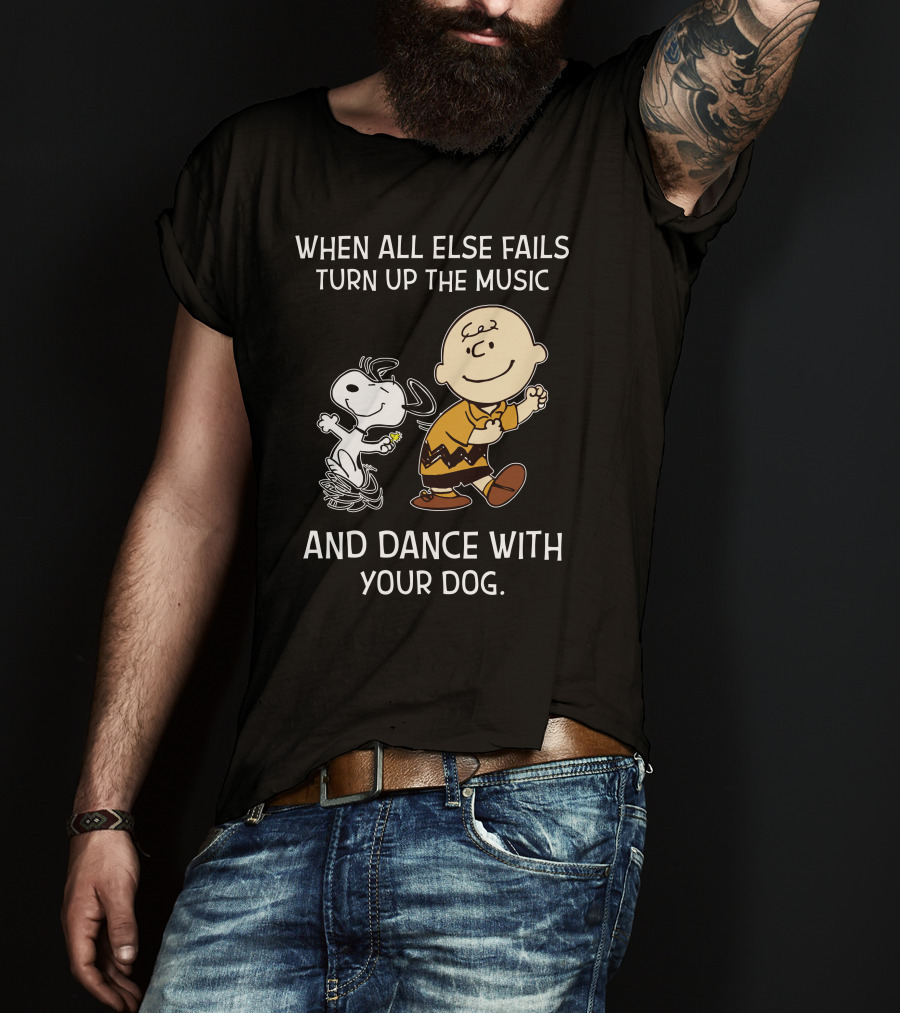 Dance With Your Dog Peanuts Charlie Brown Snoopy T-Shirt
